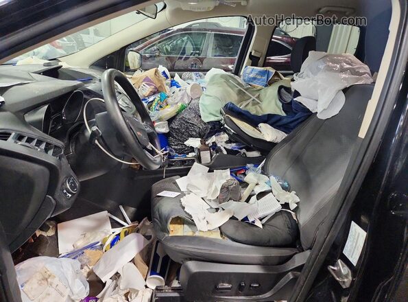 1FMCU9GD4JUD29482 2018 FORD ESCAPE Black Вид салону спереду