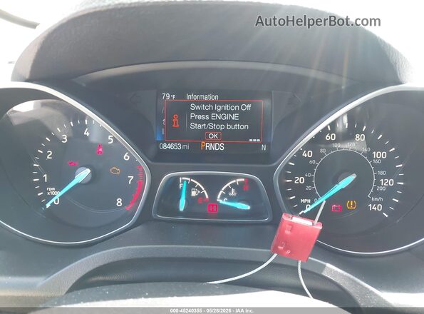 1FMCU9GD5KUB80405 2019 FORD ESCAPE White Вид задніх сидінь