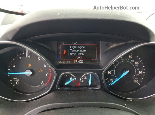 1FMCU9GD6KUA25636 2019 FORD ESCAPE Белый Вид щитка приборов