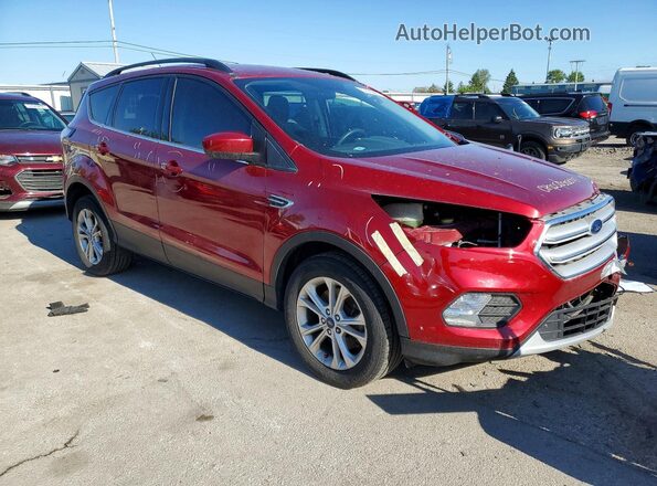1FMCU9GD7JUB09902 2018 FORD ESCAPE Бордовый Передняя правая четверть