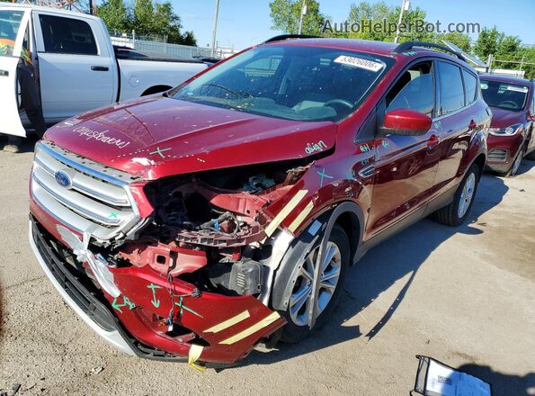 1FMCU9GD7JUB09902 2018 FORD ESCAPE Бордовый Передняя левая четверть