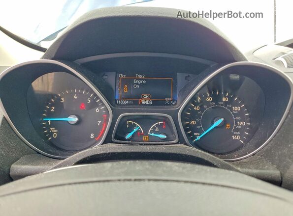 1FMCU9GD8HUA08281 2017 FORD ESCAPE Blue Instrument cluster view