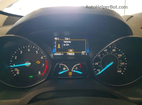 1FMCU9GD8KUA45970 2019 FORD ESCAPE Серебряный Вид щитка приборов