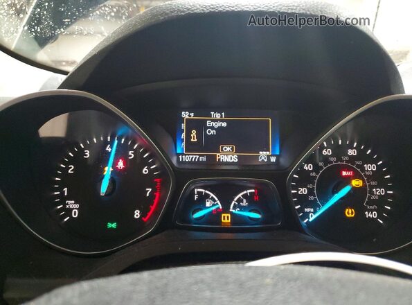 1FMCU9GD9HUD50337 2017 FORD ESCAPE Black Vista del cuadro de instrumentos