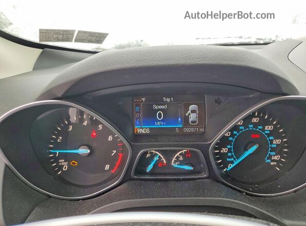 1FMCU9GX5GUC86841 2016 FORD ESCAPE Серебряный Вид щитка приборов