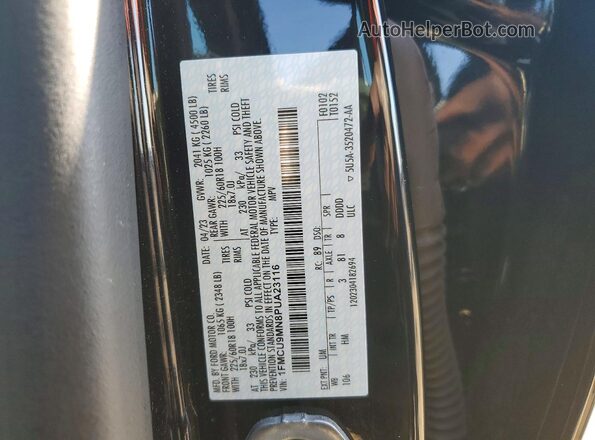 1FMCU9MN8PUA23116 2023 FORD ESCAPE Черный Вид наклейки с VIN-кодом