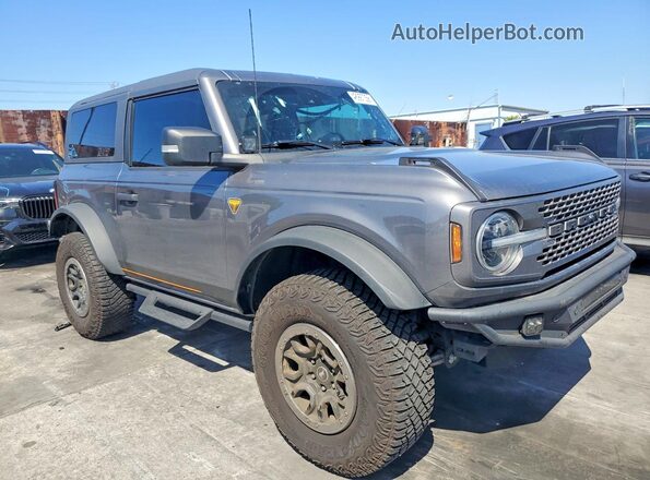 1FMDE5CP9PLB22255 2023 FORD BRONCO Серый Передняя правая четверть