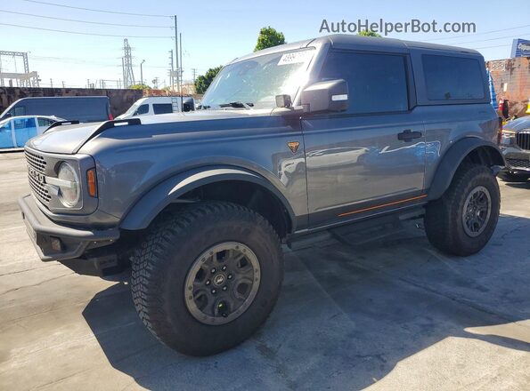 1FMDE5CP9PLB22255 2023 FORD BRONCO Серый Передняя левая четверть