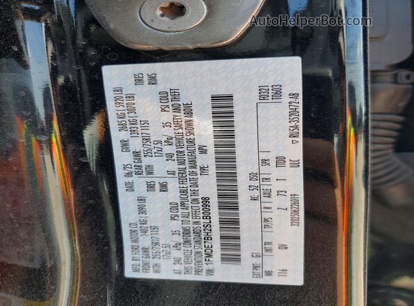 1FMDE7BH2SLB00998 2025 FORD BRONCO Black Widok naklejki z numerem VIN