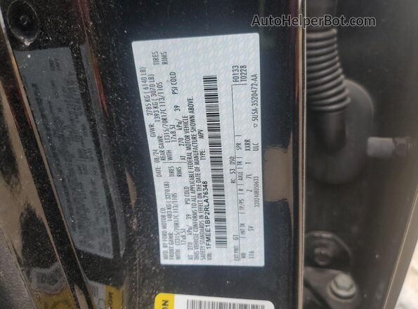 1FMEE1BP2RLA76348 2024 FORD BRONCO Black Widok naklejki z numerem VIN