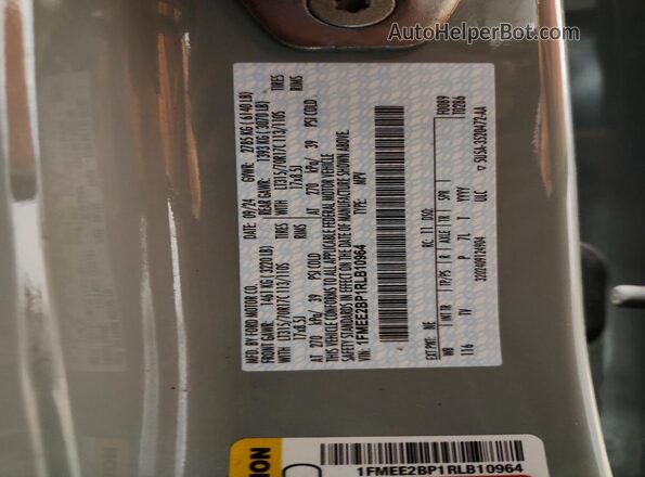 1FMEE2BP1RLB10964 2024 FORD BRONCO Gray Widok wnętrza 360 stopni