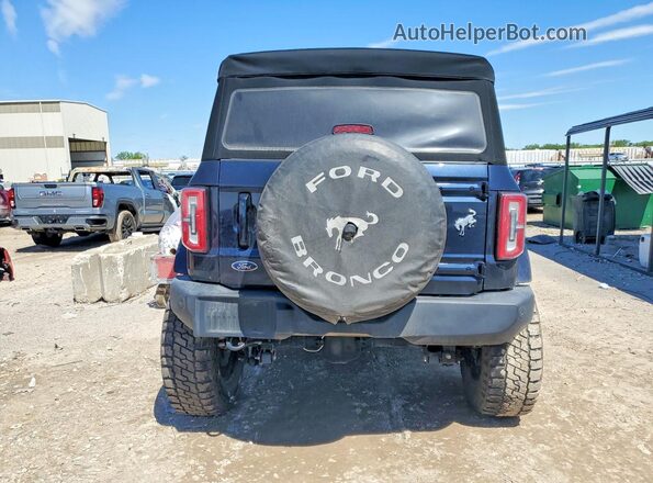 1FMEE5BP2MLA64507 2021 FORD BRONCO Blue Вид ззаду