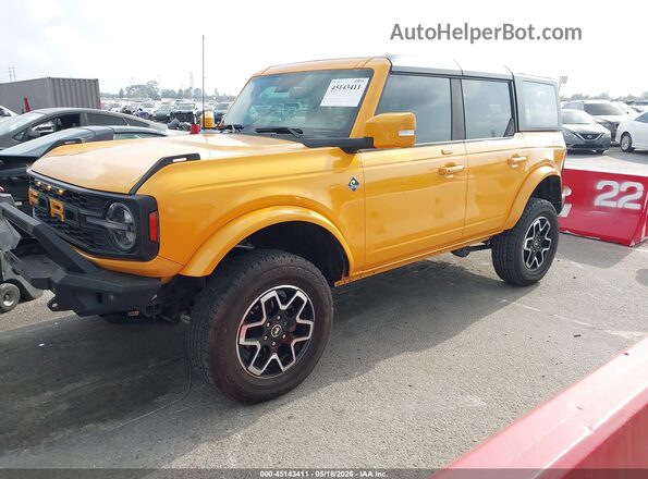 1FMEE5BP8NLB46565 2022 FORD BRONCO Желтый Передняя левая четверть