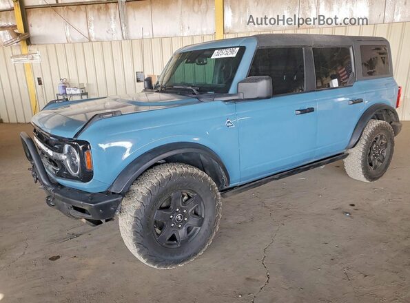 1FMEE5BP9MLA80932 2021 FORD BRONCO Синий Передняя левая четверть