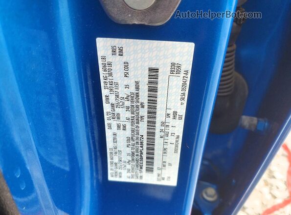 1FMEE5BP9PLA98724 2023 FORD BRONCO Синий Вид наклейки с VIN-кодом