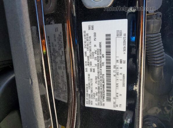 1FMEE5DH8MLB03770 2021 FORD BRONCO Черный Вид наклейки с VIN-кодом