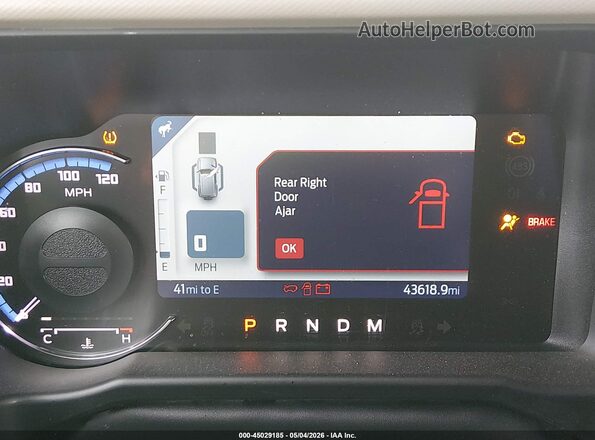 1FMEE5DP0NLB68928 2022 FORD BRONCO Серый Вид задних сидений