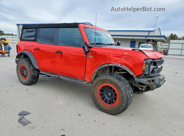 1FMEE5DP2NLA86375 2022 FORD BRONCO Red Przód prawy