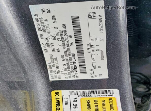 1FMEE5DP3PLB45386 2023 FORD BRONCO Угольный Вид подкапотного пространства
