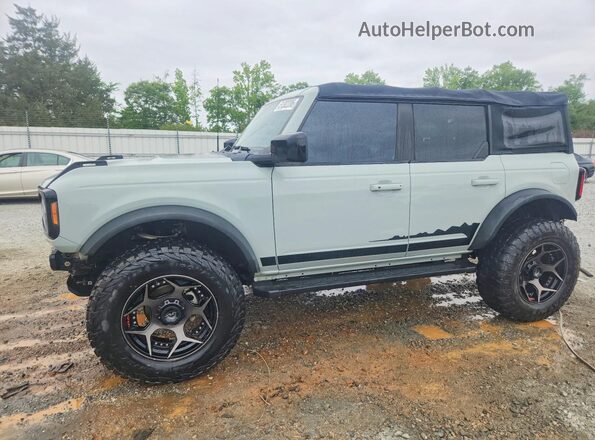 1FMEE5DP7MLA62507 2021 FORD BRONCO Бирюзовый Передняя левая четверть