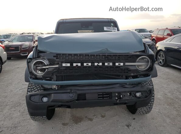 1FMEE5DP8NLA79236 2022 FORD BRONCO Teal Front view
