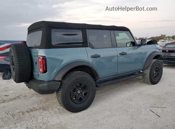 1FMEE5DP8NLA79236 2022 FORD BRONCO Teal Rear right