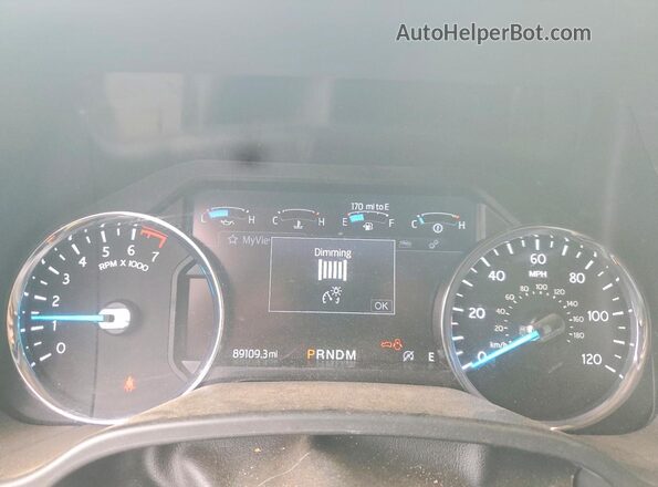 1FMJU1HT0MEA15356 2021 FORD EXPEDITION Серый Вид щитка приборов
