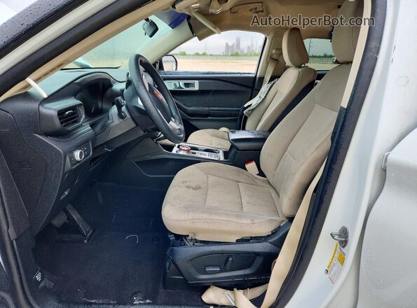 1FMSK7BH5LGC58634 2020 FORD EXPLORER White Widok wnętrza z przodu