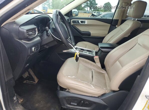 1FMSK7DH0LGC28082 2020 FORD EXPLORER White წინა სალონის ხედი