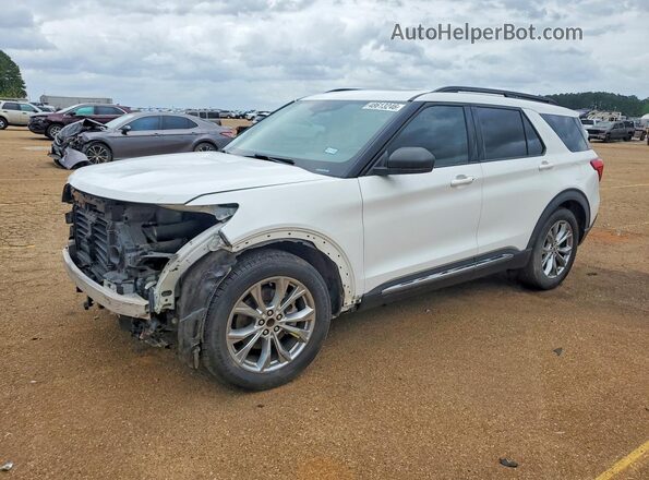 1FMSK7DH0LGC28082 2020 FORD EXPLORER White წინა მარცხენა ხედი სამი მეოთხედიდან