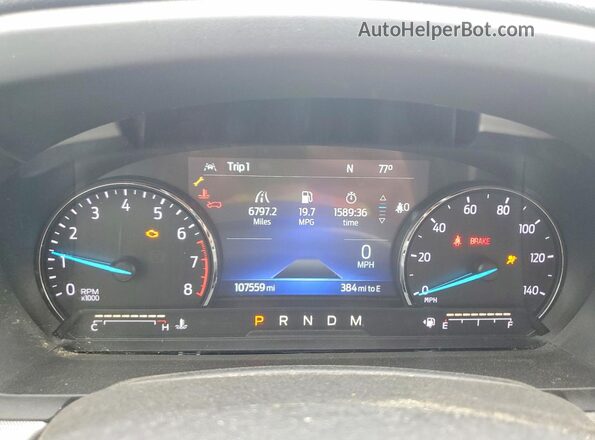 1FMSK7DH0LGC28082 2020 FORD EXPLORER White ხელსაწყოთა პანელის ხედი
