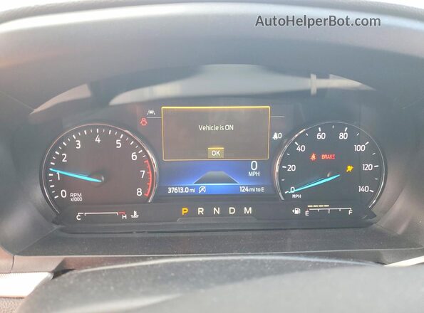 1FMSK7DH0LGC30544 2020 FORD EXPLORER Black Вид щитка приладів