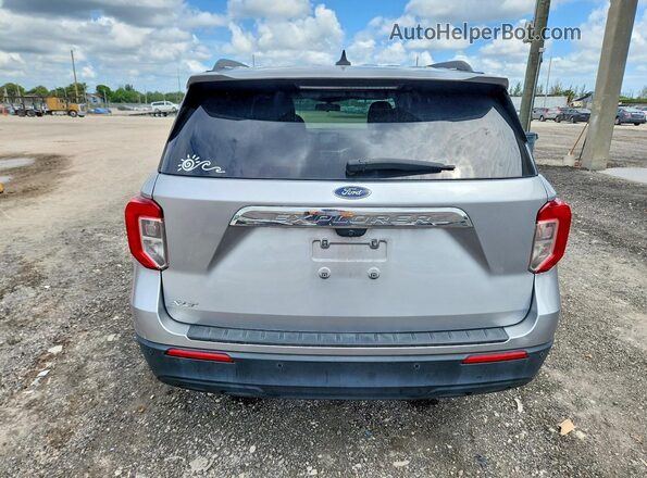 1FMSK7DH1MGC22986 2021 FORD EXPLORER Серебряный Вид сзади