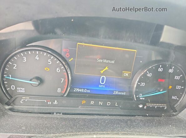 1FMSK7DH1MGC22986 2021 FORD EXPLORER Серебряный Вид щитка приборов