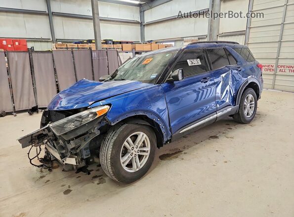 1FMSK7DH2LGA91856 2020 FORD EXPLORER Синий Передняя левая четверть