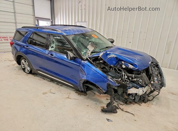 1FMSK7DH2LGA91856 2020 FORD EXPLORER Синий Передняя правая четверть