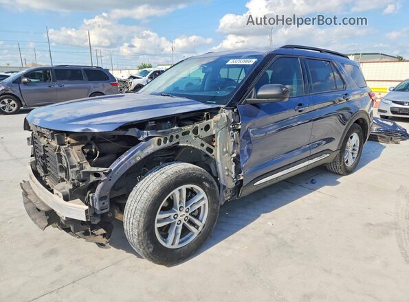 1FMSK7DH3MGA60522 2021 FORD EXPLORER Blue Առջևի ձախ երեք քառորդ տեսարան