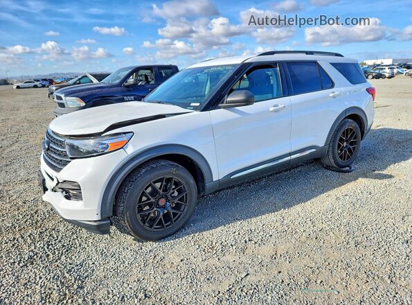1FMSK7DH6MGC29108 2021 FORD EXPLORER Белый Передняя левая четверть