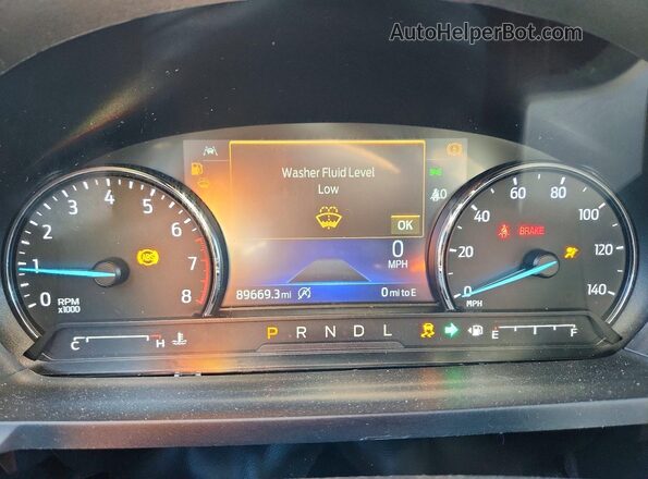 1FMSK7DH6MGC29108 2021 FORD EXPLORER Белый Вид щитка приборов