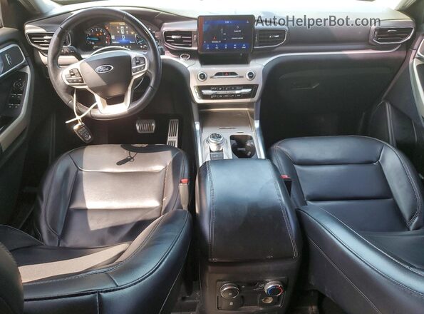 1FMSK7DH7MGB70358 2021 FORD EXPLORER Black Widok deski rozdzielczej