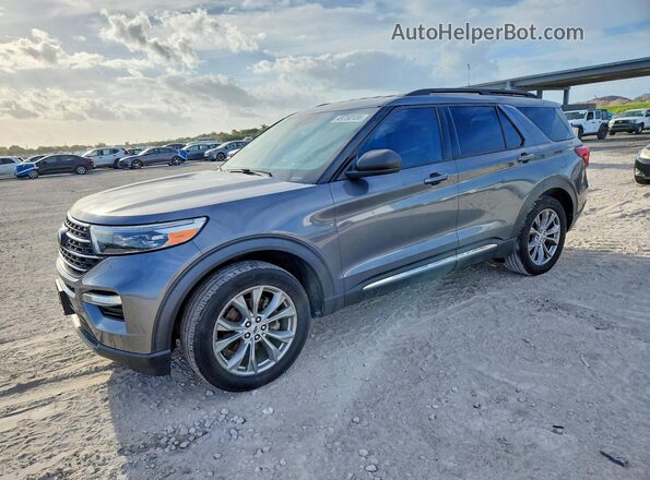 1FMSK7DH7MGC03780 2021 FORD EXPLORER Серый Передняя левая четверть