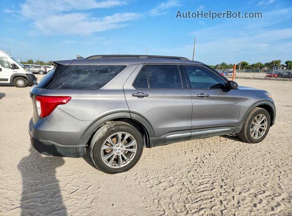 1FMSK7DH7MGC03780 2021 FORD EXPLORER Серый Задняя правая четверть