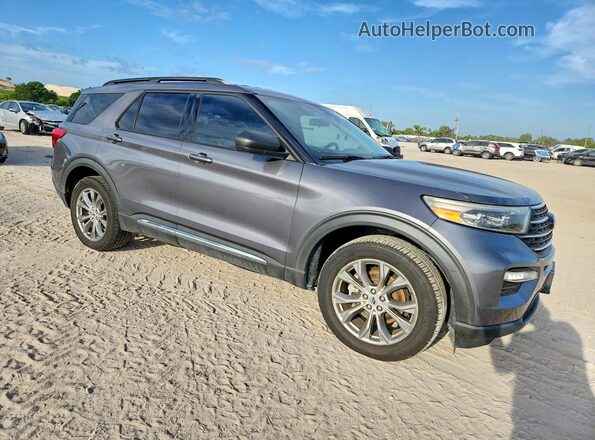 1FMSK7DH7MGC03780 2021 FORD EXPLORER Серый Передняя правая четверть