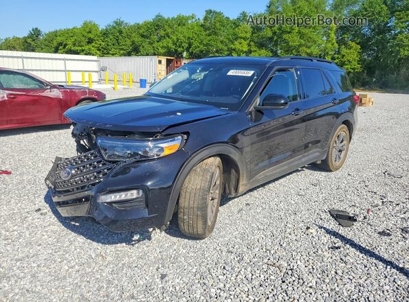 1FMSK7DH8NGC47238 2022 FORD EXPLORER Черный Передняя левая четверть