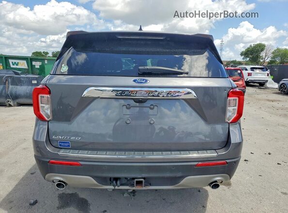 1FMSK7FH1MGC16098 2021 FORD EXPLORER Серебряный Вид сзади