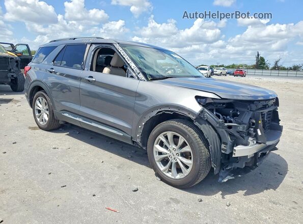 1FMSK7FH1MGC16098 2021 FORD EXPLORER Серебряный Передняя правая четверть