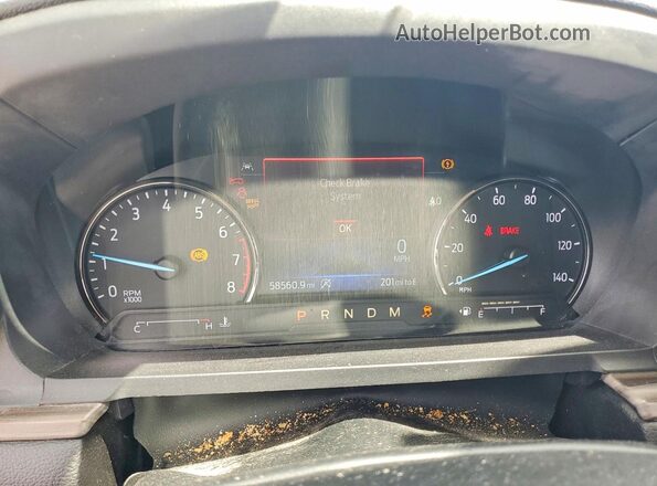 1FMSK7FH1MGC16098 2021 FORD EXPLORER Серебряный Вид щитка приборов