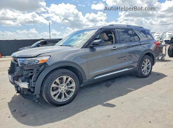 1FMSK7FH1MGC16098 2021 FORD EXPLORER Серебряный Передняя левая четверть