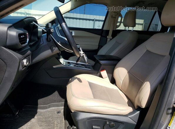 1FMSK7FH3MGA11530 2021 FORD EXPLORER Gray Widok wnętrza z przodu