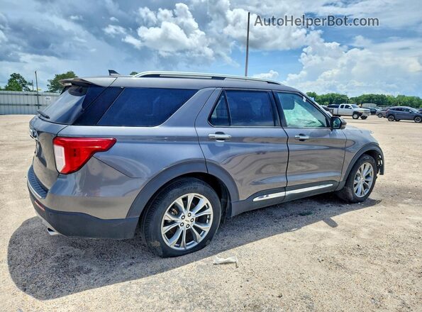 1FMSK7FH3MGB03205 2021 FORD EXPLORER Gray Trasero derecho